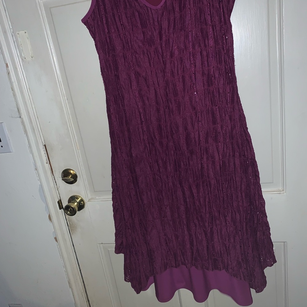 Elegant Purple Sleeveless Dress